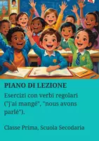 anteprima - Materiale interattivo - Esercizi con verbi regolari ("j'ai mangé", "nous avons parlé"). - Pagina di copertina