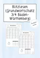 Vorschau - Arbeitsblätter - Blitzlesen (Grundwortschatz 3/4 Baden-Württemberg) - Deckblatt