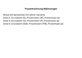 Vorschau - Merkblätter - Spickzettel Prozentrechnung Klasse 7/8 - Seite 1