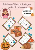 Vorschau - Bildkarten - Materialpaket: 2 Spiele zum Silbenschwingen, Vorschule & erste Klasse - Seite 1