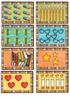 Vorschau - Bildkarten - Spiel zum Zählen / Mengen: ZR 10, In der Schule - Seite 3