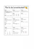 Vorschau - Arbeitsblätter - Lern- bzw. Merkwörtertraining, Lernwörterplan (Grundstufe 1) - Seite 2