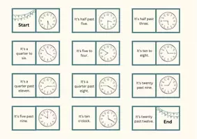 Voorbeeld - Engels: Domino "What time is it?" - Pagina 3