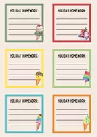 Voorbeeld - Engels: Holiday Homework - cards - Voorblad