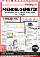 Vorschau - Arbeitsblätter - Biologie - Genetik - 3. Mendelgesetz - Deckblatt
