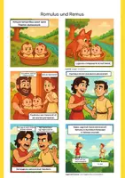 Vorschau - Arbeitsblätter - Comic: Romulus und Remus (inkl. PPX) - Seite 1