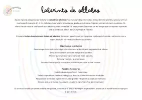 Vista previa - Tarjetas / Manipulativos - CONSCIÈNCIA SIL·LÀBICA LABERINTS - página 1