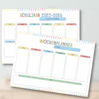 Vorschau - Poster - Schulplaner 2025-2026 – Jahresübersicht & Wochenplaner für Lehrer und Schüler - Deckblatt
