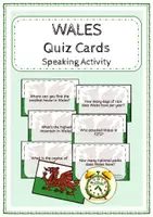 Vorschau - Quiz - Quiz Cards - WALES (Speaking Activity) - Deckblatt