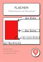 Vorschau - Fördermaterial/Inklusion - geometrische Flächen/ Formen: Tafelmaterial und Wortschatz - Deckblatt