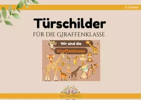Vorschau - Poster - Süße Türschilder für deine Giraffenklasse - Seite 1