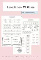 Vorschau - Arbeitsblätter - Leseblätter – Buchstabenfolge passend zum Zebra-Lehrwerk - Deckblatt