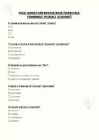 anteprima - Quiz - Quiz: Annotare regole base (maschile, femminile, plurale, elisione) - Pagina 2