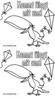 Vorschau - Mal- und Bastelvorlagen - KAI UND KIKI Ausmalbilder "fliegt mit uns" - Deckblatt