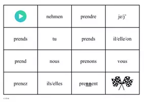 Vorschau - Spiele - Domino – Verb prendre im Präsens - Seite 1