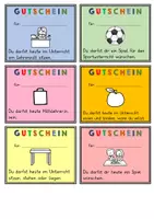 Vorschau - Mal- und Bastelvorlagen - Gutscheine für alle Klassenstufen & für jeden Anlass.Geburtstag und positive Verstärker - Seite 1