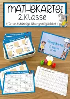 Vorschau - Anderer Materialtyp - Mathekartei 2. Klasse (für selbständige Übungsmöglichkeit) - Deckblatt
