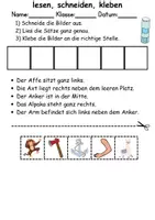 Vorschau - Spiele - Buchstabe A Leserätsel - Lesen, schneiden, kleben - DaZ/DaF, Deutsch, Sachunterricht - Seite 3
