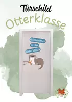 Vorschau - Mal- und Bastelvorlagen - Türschild Otterklasse - Deckblatt