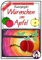 Vorschau - Stundenentwürfe - Kunst im HERBST: Würmchen im Apfel - Deckblatt