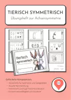 Vorschau - Unterrichtsreihen - "Tierisch symmetrisch" – Achsensymmetrie üben mit Tieren, Arbeitsblätter für die 1. Klasse - Deckblatt