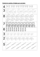 Aperçu - Feuilles d'exercices - Compter jusqu'à 10 rentrée (maternelle, CP, inclusion) - Page 1