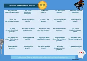 Vorschau - Spiele - Sommerferien-Bingo für den Musikunterricht - Deckblatt