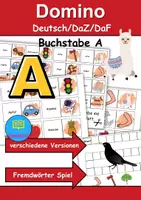Vorschau - Spiele - Domino Buchstabe A - Bastelvorlage - DaZ/DaF, Deutsch (Wortschatz) - Deckblatt