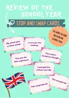 Voorbeeld - Engels: stop and swap cards - Review of the school year - Voorblad