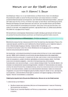Vorschau - Stundenentwürfe - Lesebegleitheft zum Bilderbuch: Warum wir vor der Stadt wohnen von P. Stamm/ J. Bauer - Seite 1