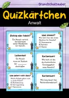 Vorschau - Arbeitsblätter - Anwalt MEGABUNDLE Materialpaket - Wissenskartei, Lückentext, Steckbrief, Suchsel, Quizkarten - Seite 1