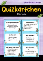 Vorschau - Arbeitsblätter - Gärtner MEGABUNDLE Materialpaket - Wissenskartei, Lückentext, Steckbrief, Suchsel, Quizkarten - Seite 1