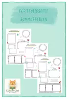 Vorschau - Arbeitsblätter - Sommerferien - Mein Sommerportfolio - Deckblatt