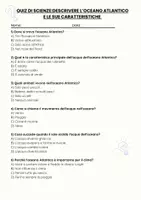 anteprima - Quiz - Descrivere l’oceano atlantico e le sue caratteristiche - Pagina 1