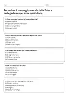 anteprima - Quiz - Formulare il messaggio morale della fiaba e collegarlo a esperienze quotidiane - Quiz - Pagina 1