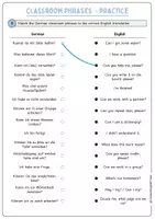 Vorschau - Arbeitsblätter - Classroom Phrases – Practice Worksheet (ab Klasse 5) - Seite 1