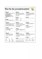 Vorschau - Arbeitsblätter - Lern- bzw. Merkwörtertraining, Lernwörterplan (Grundstufe 1) - Seite 1
