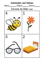 Vorschau - Mal- und Bastelvorlagen - Ausschneiden und kleben Buchstabe B - Wortschatz basteln Feinmotorik (Grundschule) - Seite 3
