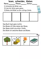 Vorschau - Arbeitsblätter - Buchstabe B Leserätsel - Lesen, schneiden, kleben - DaZ/DaF, Deutsch, Sachunterricht - Seite 2