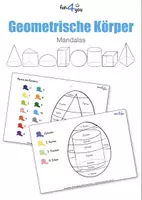 Vorschau - Mal- und Bastelvorlagen - Geometrische Körper - Mandalas #homeschooling - Deckblatt