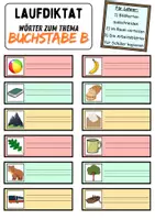 Vorschau - Arbeitsblätter - Laufdiktat / Schleichdiktat Buchstabe B - DaZ/DaF, Deutsch (Diktat) - Seite 3