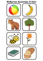 Vorschau - Spiele - Kleine Bildkarten Buchstabe B - DaZ/DaF, Deutsch (Grundschule) Vokabelkarten - Seite 2