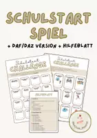 Vorschau - Spiele - SCHULSTART SPIEL + DaF/DaZ Version - Deckblatt