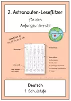 Vorschau - Arbeitsblätter - Astronauten-Leseflitzer (Teil 2) - Deckblatt