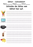 Vorschau - Test - GRATIS - Diktat Thema Buchstabe C - DaZ/DaF, Deutsch (Klasse 1 bis 4) - Seite 2