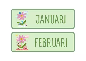 Voorbeeld - Maandkalender thema bloemen - Pagina 3