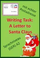 Vorschau - Arbeitsblätter - Writing a lettter to Santa Claus in the USA, mit echter Postadressse - Deckblatt