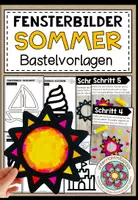 Vorschau - Mal- und Bastelvorlagen - Sommer - Fensterbilder (verschiedene Bastelvorlagen) - Deckblatt