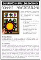Vorschau - Mal- und Bastelvorlagen - Sommer - Fensterbilder (verschiedene Bastelvorlagen) - Seite 1