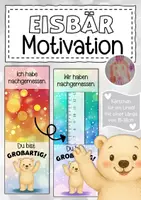 Vorschau - Anderer Materialtyp - Eisbärenklasse Motivationskärtchen für ein Lineal - Deckblatt